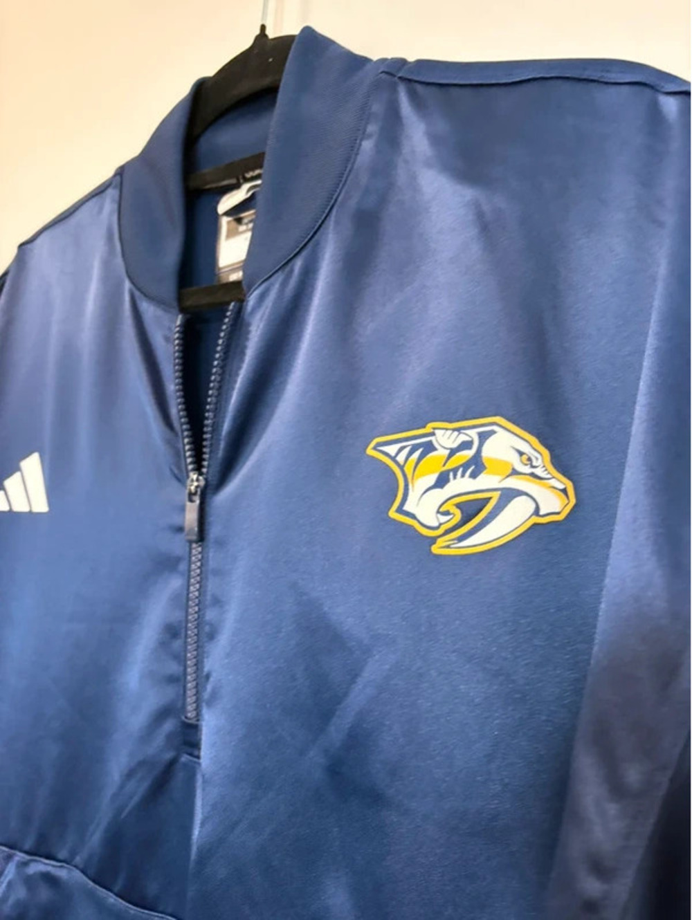 NHL Adidas Nashville Predators 1/4 Zip Pullover Men’s XL